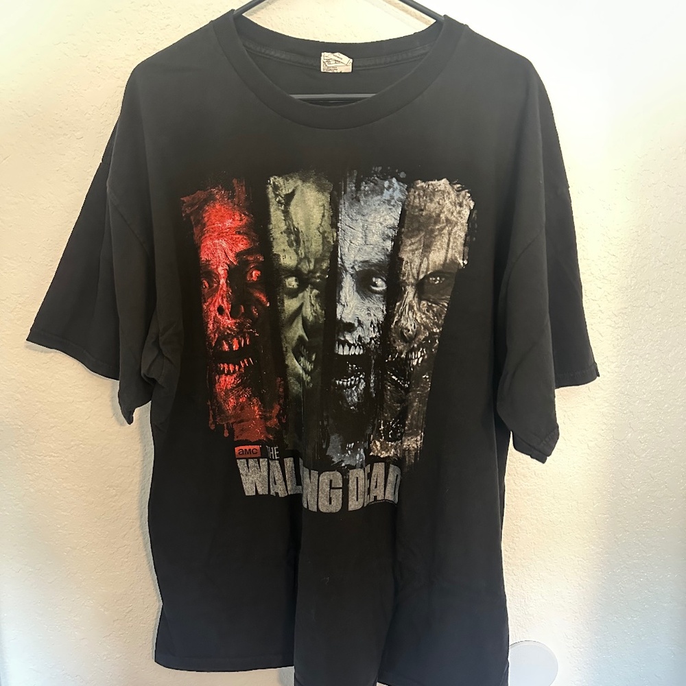 The Walking Dead Shirt Mens 2XL Black Original TV Show Promo Pannels Zombie AMC